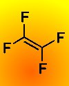 Tetrafluoroethylene molecule structure