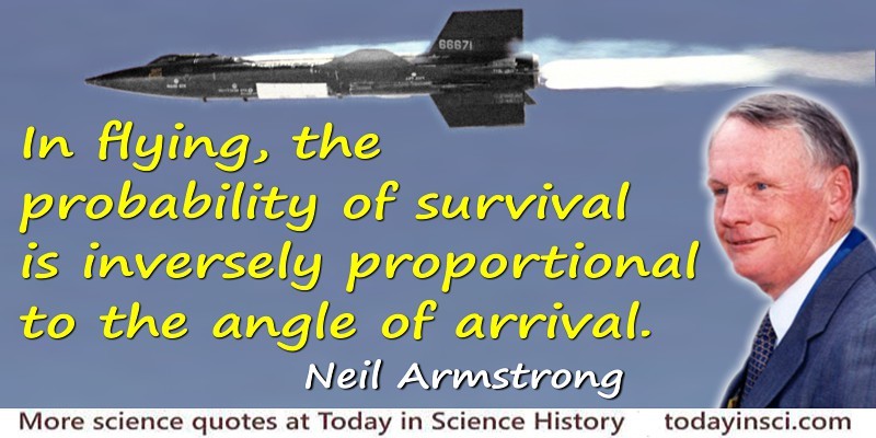 Neil Armstrong quote Probability of survival