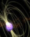 Thumbnail of visualization of a magnetar including magnetic field lines (NASA)