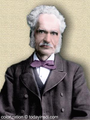 Photo of H.W. Bates - upper body - colorization © todayinsci.com