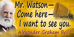 Alexander Graham Bell quote Mr. Watson—Come here