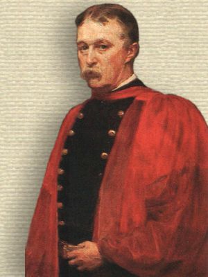 Portrait of John Shaw Billings in military coat, upper body, facing front