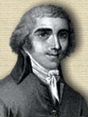 Engraving of Giovanni Brocchi - head and shoulders
