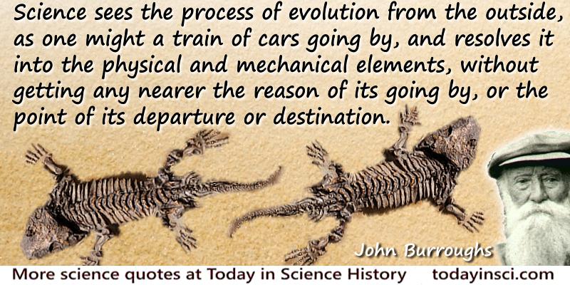 John Burroughs quote Evolution