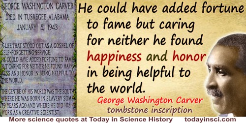 George Washington Carver quote: A life that stood out as a gospel of self-forgetting service