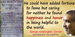 George Washington Carver quote: A life that stood out as a gospel of self-forgetting service