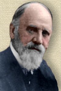 Photo of Francis Darwin - Face - colorization © todayinsci.com