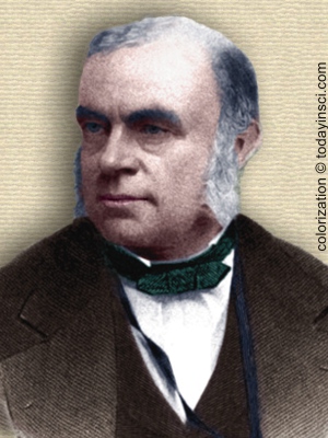 John William Draper - head and shoulders - colorization © todayinsci.com 