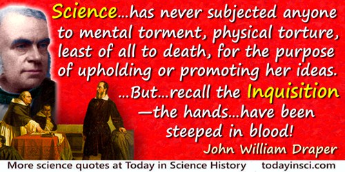John William Draper quote: As to Science, she has never sought to ally herself to civil power. She has never attempted to throw 