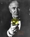 Thumbnail of Thomas Edison holding light bulb
