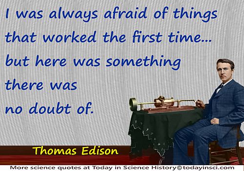 Thomas Edison Quotes 84 Science Quotes Dictionary Of Science Quotations And Scientist Quotes