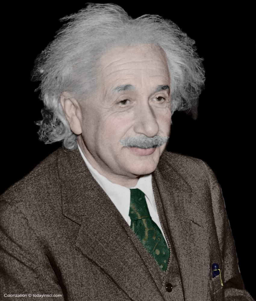 Albert Einstein - Large Picture - Color - Head and Shoulders (1 Oct 1940)