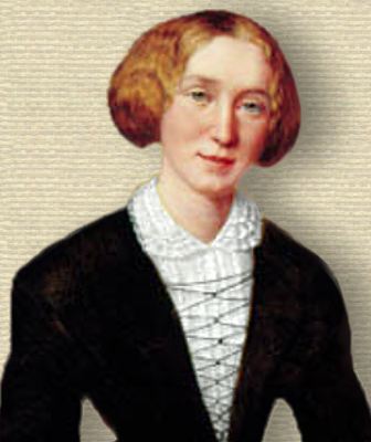 Painting of George Eliot, upper body, facing forward