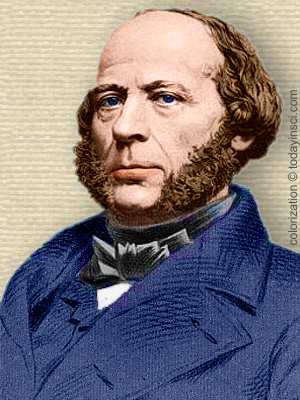 John Ericsson, engraving head and shoulders - colorization © todayinsci.com