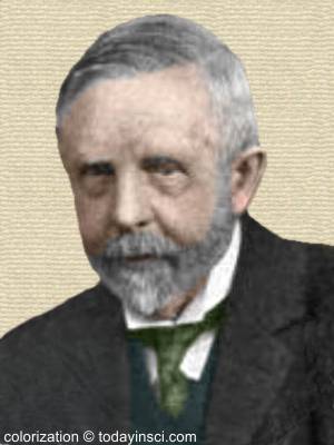 Photo of Sydney Evershed - head and shoulders. Colorization © todayinsci.com.