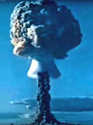 Photo of mushroom cloud from Hydrogen Bomb detonation