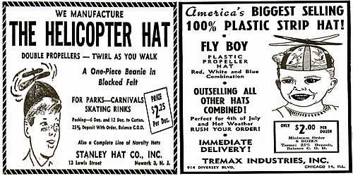 Advertisements for Propeller Beanies from Billboard Magazine (19 Jun 1948)