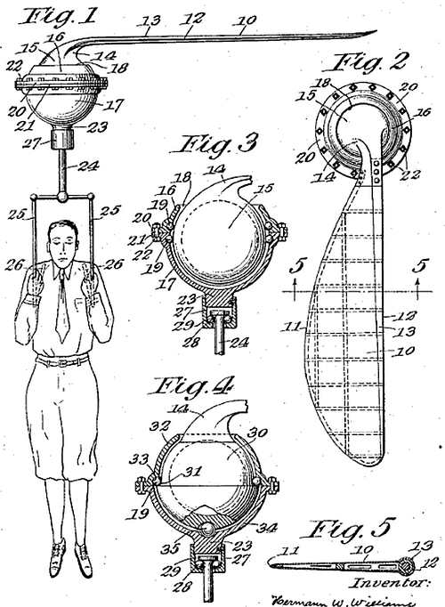 Patent No. 1,799,664 diagrams, Safety Drop Device For Aviators' Use