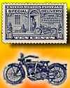 Thumbnail - First motorcycle on U.S. stamp