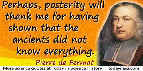 Pierre de Fermat quote