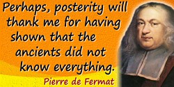 Pierre de Fermat quote