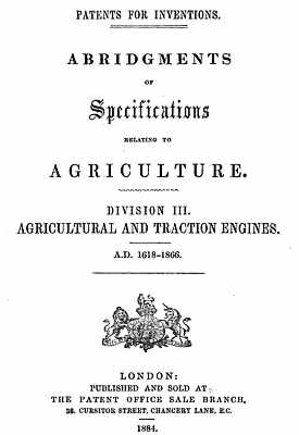 Title Page of Patent Abridgments Book