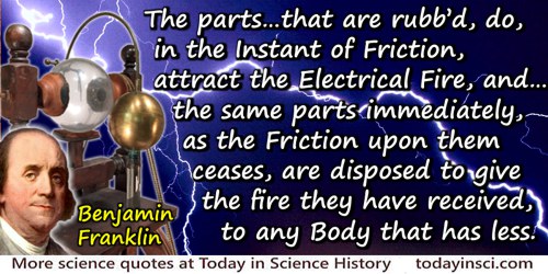 Benjamin Franklin Quotes 91 Science Quotes Dictionary Of