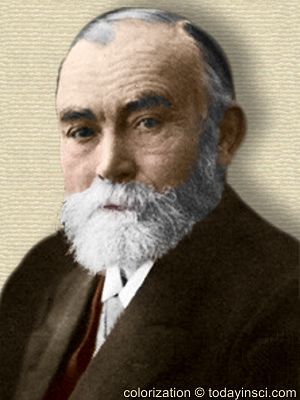 Photo of Gottlob Frege - head and shoulders - colorization © todayinsci.com