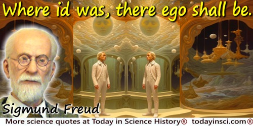 Sigmund Freud quote: Where id was, there ego shall be
