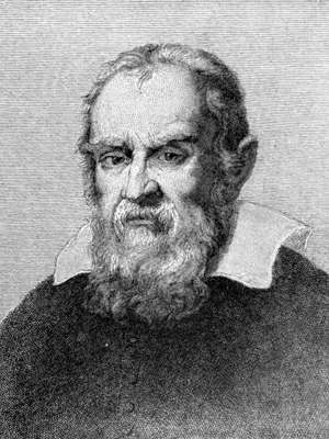 Galileo Galilei, Engraving, head and shoulders