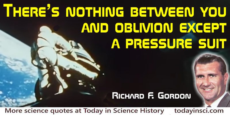 Richard F. Gordon quote Nothing between you and oblivion