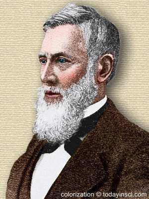 Engraving of Asa Gray - colorization © todayinsci.com