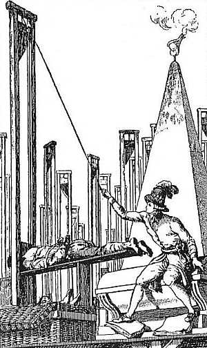 Guillotines and Robespierre Cartoon