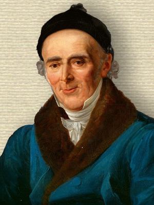 Portrait of Samuel Hahnemann, upper body, facing forward