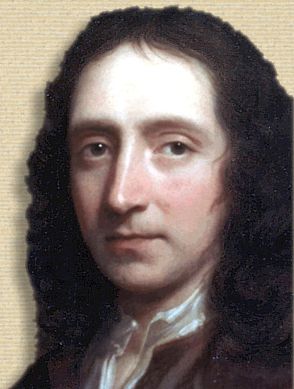 Portrait of Edmond Halley, young, head and shoulders, facing front, color