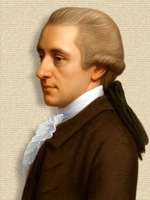 William Hewson, upper body, facing left. Original b/w engraving colorized by sora A.I. (251114)