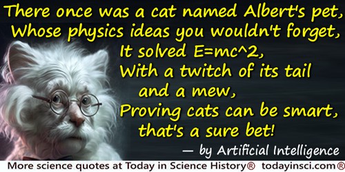 Artificial Intelligence quote: There once was a cat named Albert