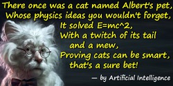Artificial Intelligence quote: There once was a cat named Albert's Pet