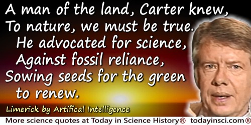 Jimmy Carter quote: A man of the land, Carter knew