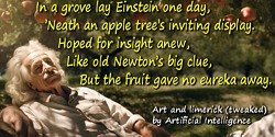 Artificial Intelligence quote: In a grove lay Einstein one day