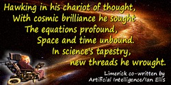 Artificial Intelligence quote: Hawking in his chariot of thought