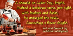 Artificial Intelligence quote: A chemist on Labor Day, bright