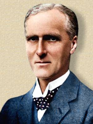 Photo of Sir Arthur Keith, head&shoulders, facing front. Orig b/w colorized with help of palette.fm
