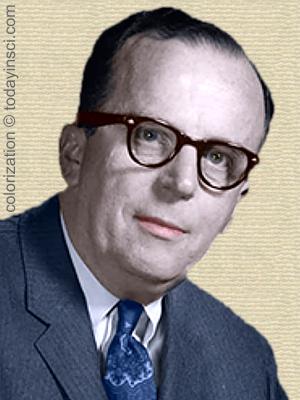 J.C.R. Licklider - head and shoulders. Colorization © todayinsci.com