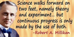 Robert Andrews Millikan quote Science walks forward on two feet