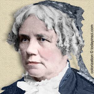 Photo of Maria Mitchell - Face. Colorization © todayinsci.com