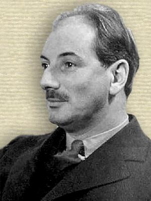 Photo of Lewis Mumford, B/W, head and shoulders, facing left