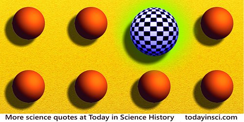 Discord abstract showing several red sphere with one more that is chequered black and white and larger looking out of place
