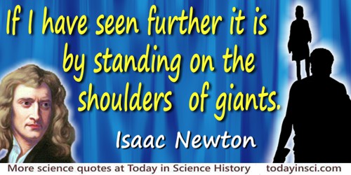 Isaac Newton quote Standing on the shoulders of giants