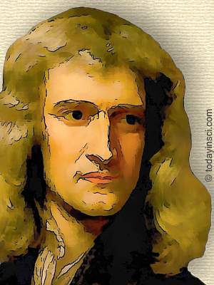 Cartoonized image - head of of Isaac Newton